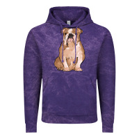 Cloud Purple bulldog Vintage Hoodie - MaliasSmallBusiness
