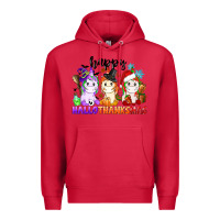 Cardinal happy hallothanksmas unicorn Premium Hoodie - CowGirlArtShop