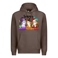 Coffee happy hallothanksmas unicorn Premium Hoodie - CowGirlArtShop