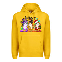 Lemon happy hallothanksmas unicorn Premium Hoodie - CowGirlArtShop