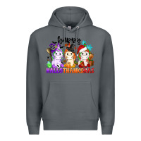 Rock happy hallothanksmas unicorn Premium Hoodie - CowGirlArtShop