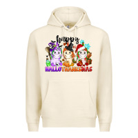 Tofu happy hallothanksmas unicorn Premium Hoodie - CowGirlArtShop
