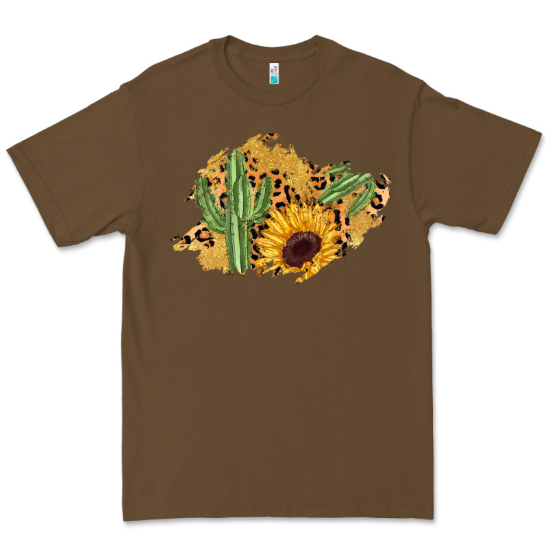 Cactus Leopard Sunflower Glitter  Patch Premium Tee by AdoDesignShop | Teevron