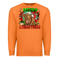 Carrot merry christmas cow Premium Sweatshirt - CowGirlArtShop
