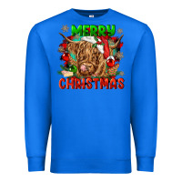 True Royal merry christmas cow Premium Sweatshirt - CowGirlArtShop