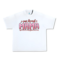 White one loved mama Urban Heavy Tee - MaliasSmallBusiness