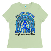 Matcha we wear blue for autism accept understand love Ladies Tee - Artiststas
