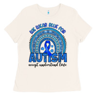 Bone we wear blue for autism accept understand love Ladies Tee - Artiststas