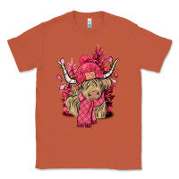 Copper pink winter long haired cow Classic Tee - NancyCooperArtShop