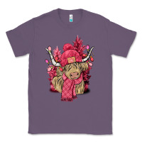 Lavender pink winter long haired cow Classic Tee - NancyCooperArtShop