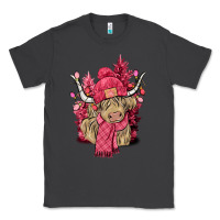 Smoke pink winter long haired cow Classic Tee - NancyCooperArtShop