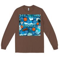 Chestnut winter frosty coffee cups and snow seamless pattern bbs Long Sleeve Tee - BundleAndBundleShop