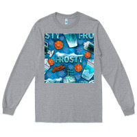Heather Grey winter frosty coffee cups and snow seamless pattern bbs Long Sleeve Tee - BundleAndBundleShop
