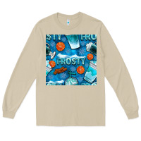 Mushroom winter frosty coffee cups and snow seamless pattern bbs Long Sleeve Tee - BundleAndBundleShop