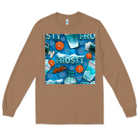 Toasted Coconut winter frosty coffee cups and snow seamless pattern bbs Long Sleeve Tee - BundleAndBundleShop