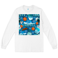 White winter frosty coffee cups and snow seamless pattern bbs Long Sleeve Tee - BundleAndBundleShop