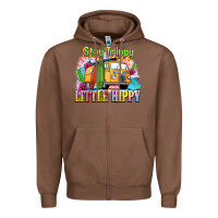 Chestnut stay trippy little hippy Zipper Hoodie - NancyCooperArtShop