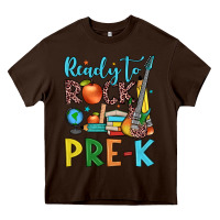 Chocolate Brown ready to rock pre k Heavy Core Tee - JahusDesignShop