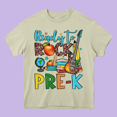 Ready To Rock Pre K Heavy Core Tee Designed By Jahusdesignshop