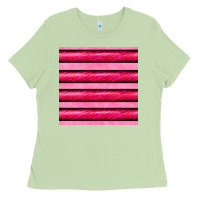 Matcha valentines day zebra stripes seamless pattern Ladies Tee - BundleAndBundleShop
