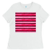 White valentines day zebra stripes seamless pattern Ladies Tee - BundleAndBundleShop