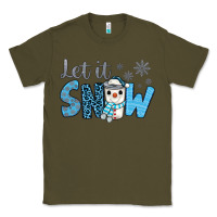 Army Green let it snow snowman coffee Classic Tee - JahusDesignShop