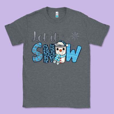 Let It Snow Snowman Coffee Classic Tee Designed By Jahusdesignshop