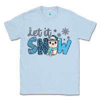 Dusty Blue let it snow snowman coffee Classic Tee - JahusDesignShop