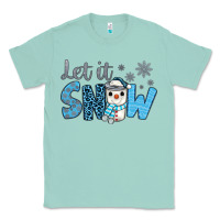 Seafoam let it snow snowman coffee Classic Tee - JahusDesignShop