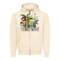 Sandshell Let's go surfing Zipper Hoodie - NancyCooperArtShop