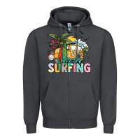 Smoke Let's go surfing Zipper Hoodie - NancyCooperArtShop