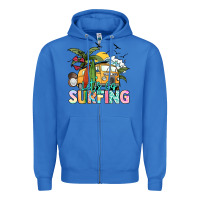 True Royal Let's go surfing Zipper Hoodie - NancyCooperArtShop