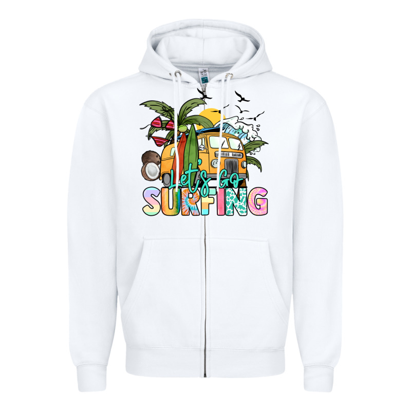 Let's Go Surfing Zipper Hoodie by NancyCooperArtShop | Teevron