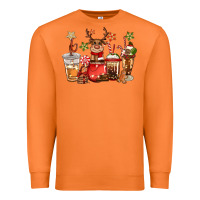 Carrot christmas reindeer coffee Premium Sweatshirt - CowGirlArtShop