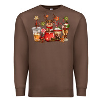 Chestnut christmas reindeer coffee Premium Sweatshirt - CowGirlArtShop