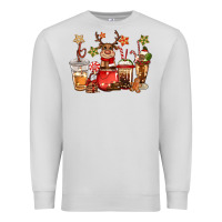 Dove Grey christmas reindeer coffee Premium Sweatshirt - CowGirlArtShop