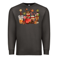 Smoke christmas reindeer coffee Premium Sweatshirt - CowGirlArtShop
