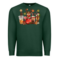 Sports Green christmas reindeer coffee Premium Sweatshirt - CowGirlArtShop