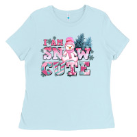 Baby Blue i am snow cute Ladies Tee - AdoDesignShop