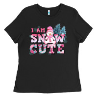 Black i am snow cute Ladies Tee - AdoDesignShop