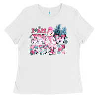 White i am snow cute Ladies Tee - AdoDesignShop