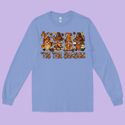 'tis The Season Gnomies Bbs Long Sleeve Tee Designed By Bundleandbundleshop
