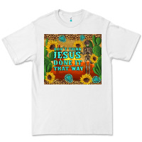 White don't think jesus done it that way western skeleton cactus Premium Tee - Artiststas