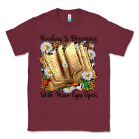 Burgundy reading is dreaming with your eyes open Classic Tee - NancyCooperArtShop