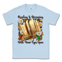 Dusty Blue reading is dreaming with your eyes open Classic Tee - NancyCooperArtShop