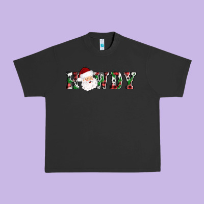 Howdy Santa Urban Heavy Tee Designed By Adodesignshop