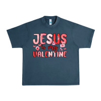 Midnight Navy jesus is my valentine Urban Heavy Tee - MaliasSmallBusiness