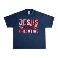Navy jesus is my valentine Urban Heavy Tee - MaliasSmallBusiness