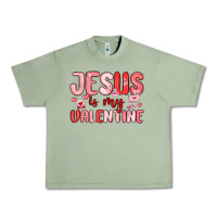 Oil Green jesus is my valentine Urban Heavy Tee - MaliasSmallBusiness