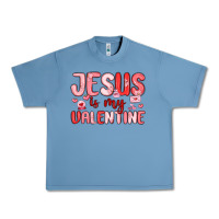 Pebble Blue jesus is my valentine Urban Heavy Tee - MaliasSmallBusiness